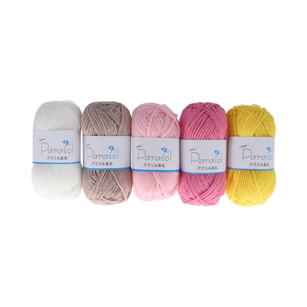 Yokota Sonnenschirm Medium Einzelstrang 6900 Garn, Acryl, Gewicht, Farbe, 5er-Set, Fb.14, Lila,