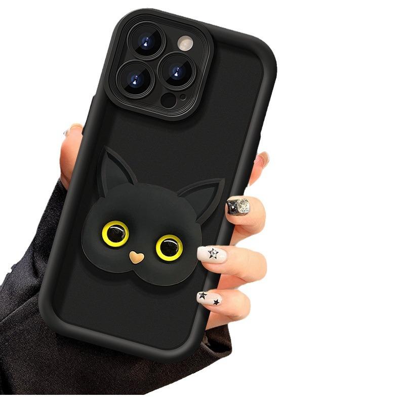 Applicable To Apple 15 Mobile Phone Case IPhone 14promax Cat Doll 12/13 Matte Soft