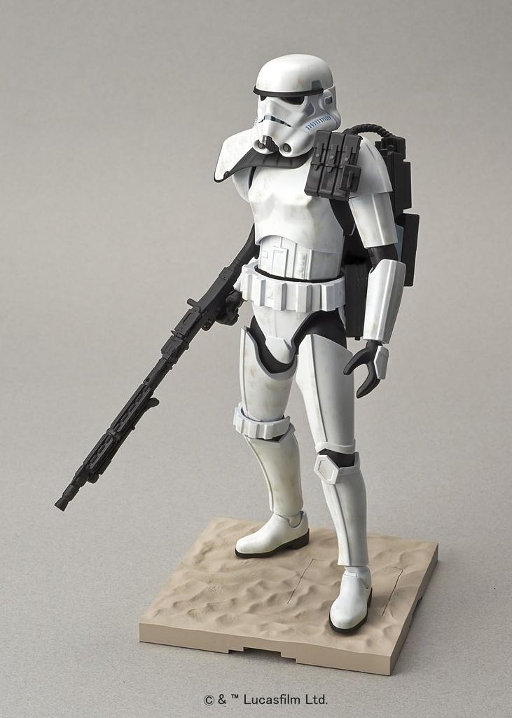 BANDAI SPIRITS Star Wars Sandtrooper Plastic Model Packaging 1/12 Pre-Colored (New Version)
