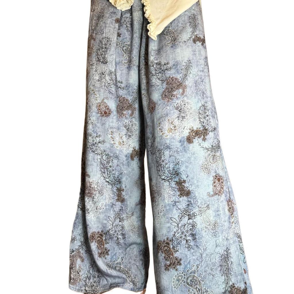 Versatile Summer Wide-Leg Cotton Silk Pants