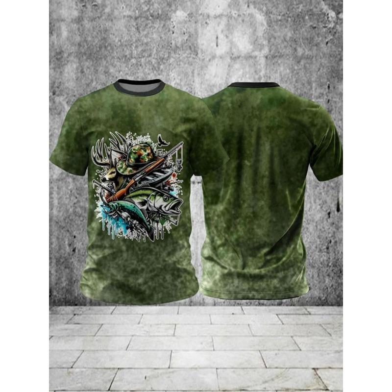 

Funny Fishing 3D Print T-Shirts Streetwear Men Women Casual Fashion Oversized Short Sleeve T Shirt Male Tees Tops Man Clothing 5XL