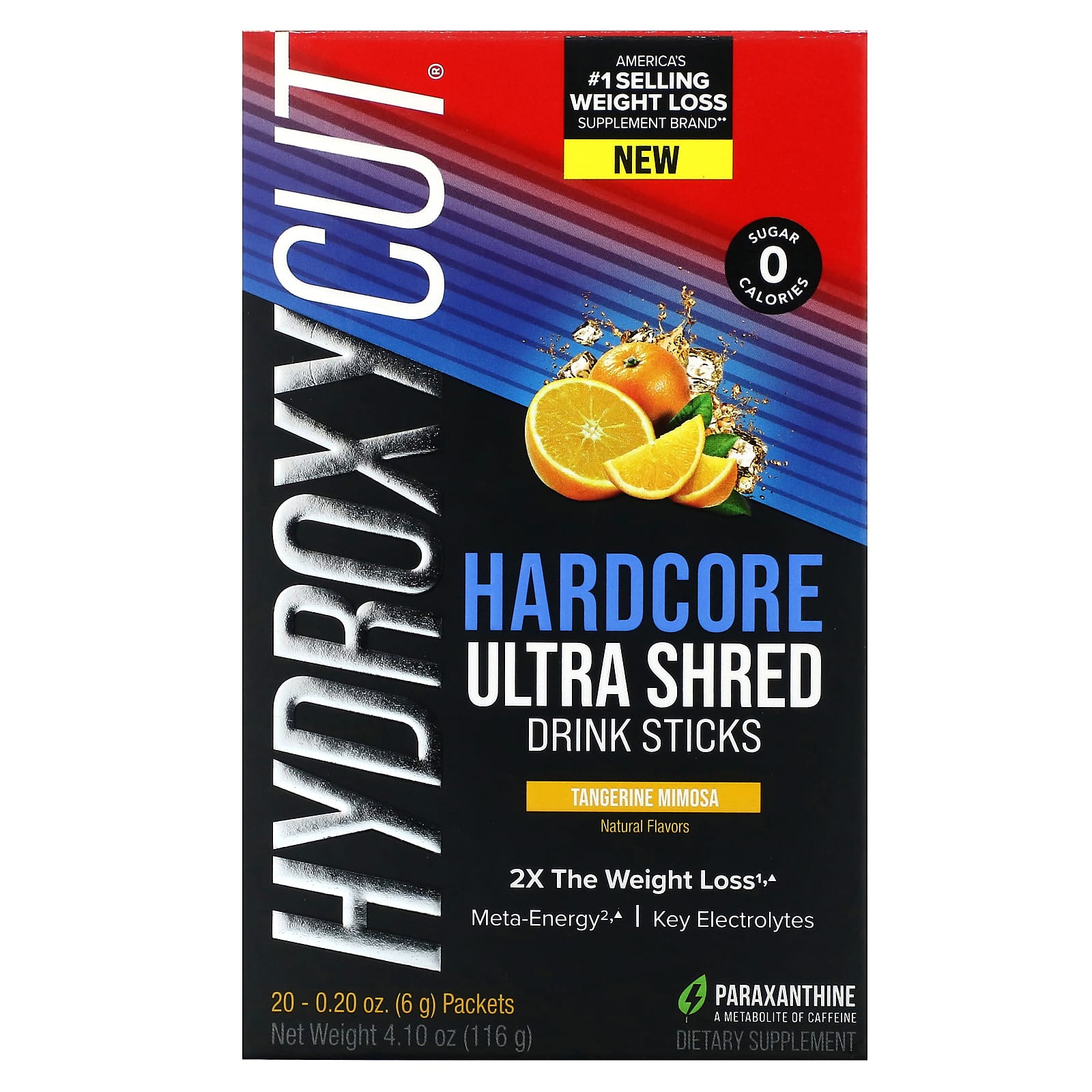 

Hardcore Ultra Shad Drink Sticks, Tangerine Mimosa, 20 Packs, 6G (0.2Oz) Each