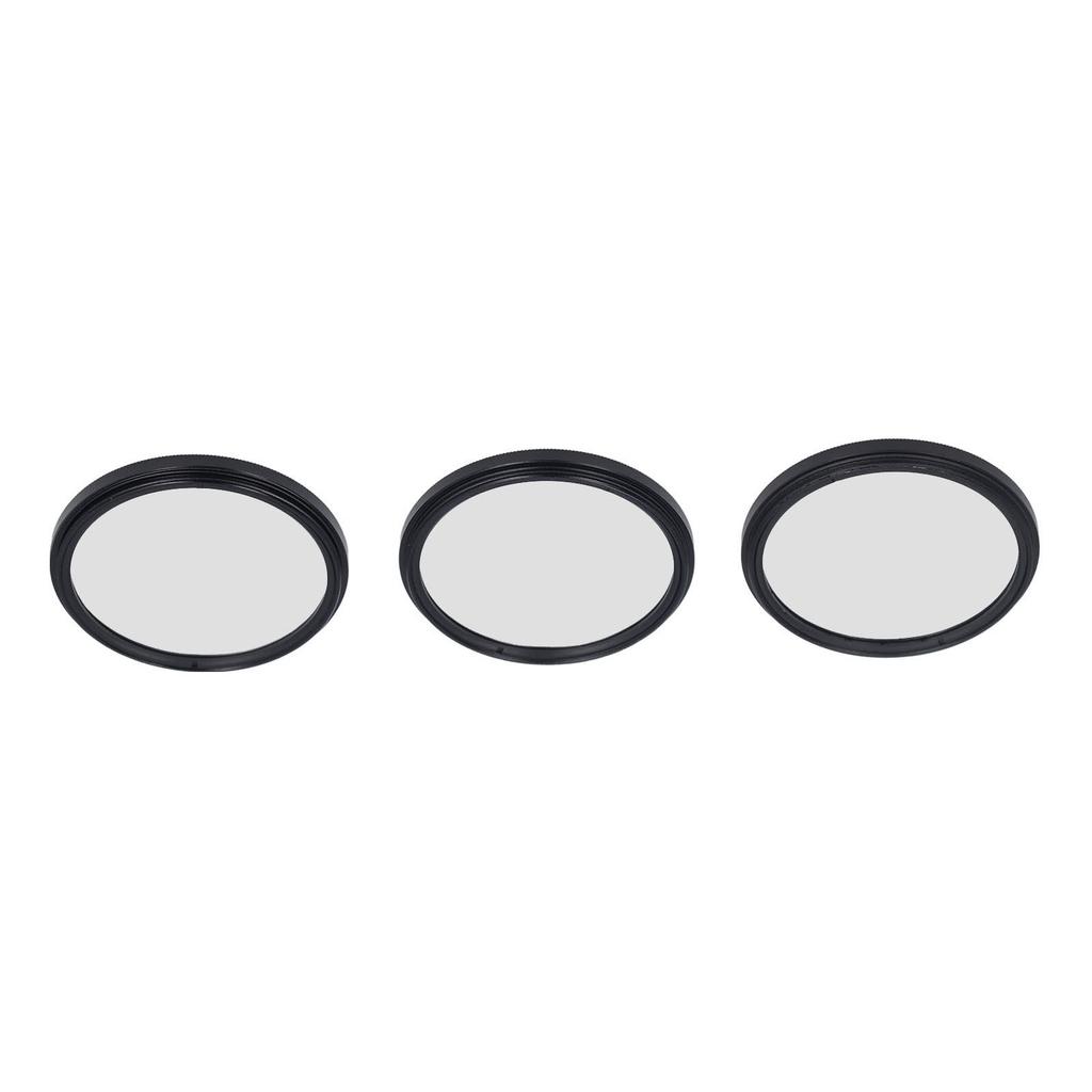 3Pcs 49mm Star Filter Kit 4 Points 6 Points 8 Points Slim Variable Starburst Filter with Storage Pouch for Micro SLR