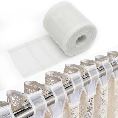 1Roll Curtain Pleat Tape 10.9 Yards Translucent Pleated Curtain Rod Tape Nylon Pleating Tapefor Curtains Used To Make Home Decor