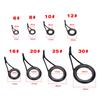 7 Pièces Guides de Canne à Pêche en Acier et Céramique Kit de Réparation de Canne Anneaux d'Oeil de Pointe de Canne DIY 7 Tailles Mixtes Accessoires pour Cannes à Pêche