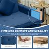 Three Person Velvet Feel Sofa Bed Blue