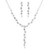 Klassisches Diamant Halskette Ohrringe Set Einfache Brautaccessoires Hochzeitskleid Abendkleid Accessoires Hochzeitsbankett Schmuck Frauen