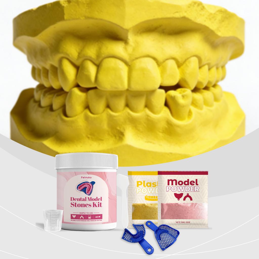 Feimuko Gips Zahnersatzmodell Set Tägliche Bequemlichkeit DIY Handgefertigtes Zahnersatzkonturmodell Set
