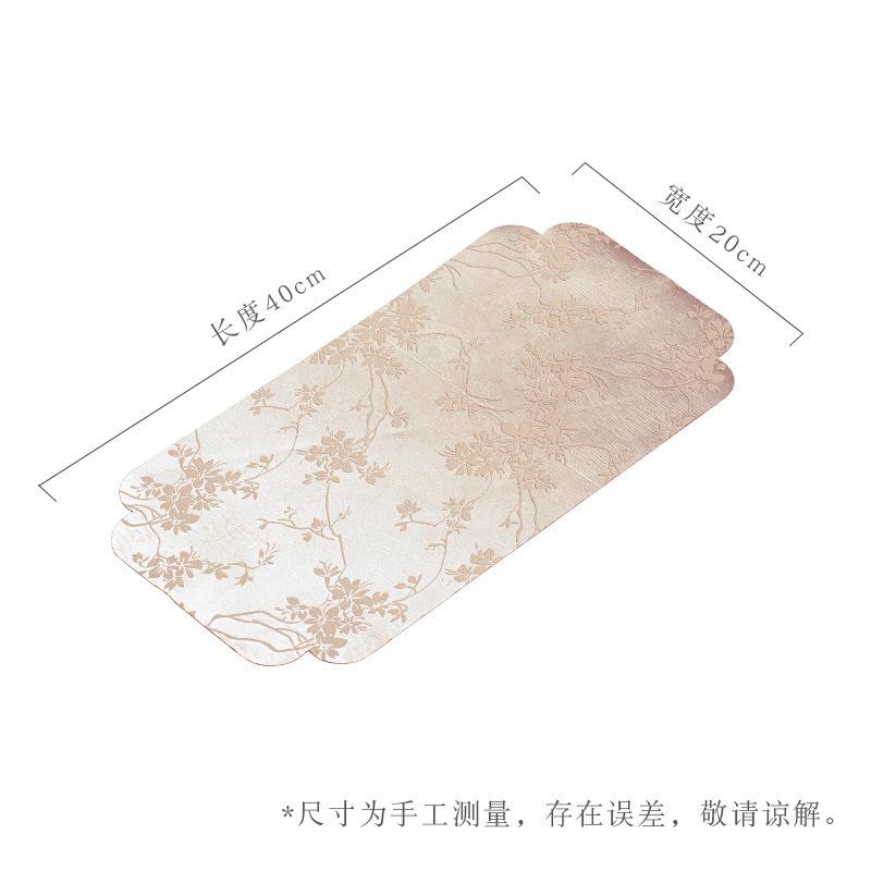 Imitation Fragrant Cloud Gauze Double-sided Zen Tea Table Mats Boutique Drink Coaster Dinner Table Cloth Mat Teaware Ornaments