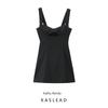 Kaslead New Arrival Women's Clothing Fashion Style Fashion Linen Blended Black Elegant Dress 8651396