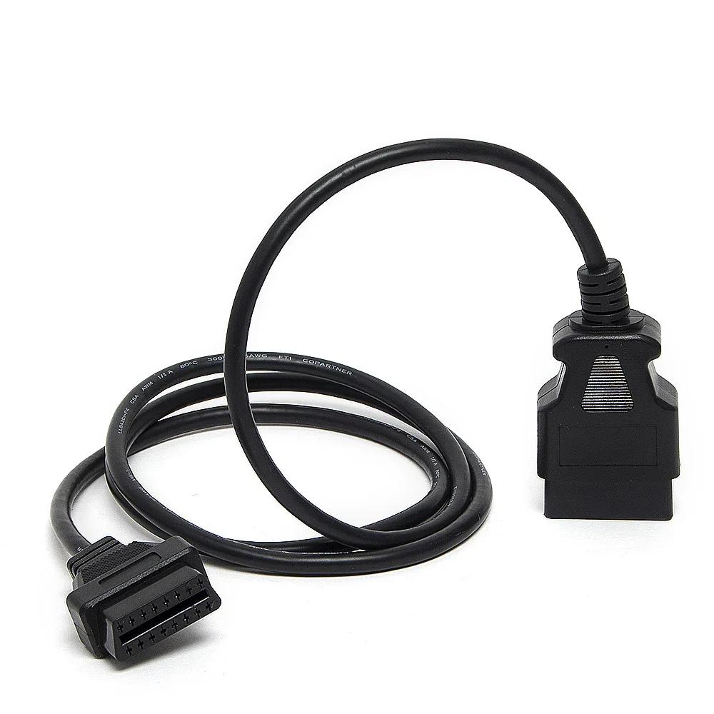 High Quality Male To Female Connector 16PIN OBD OBD2 Car Diagnostic For ELM327 OBDII 16PIN Cable 1.5M 150CM 30CM Extension