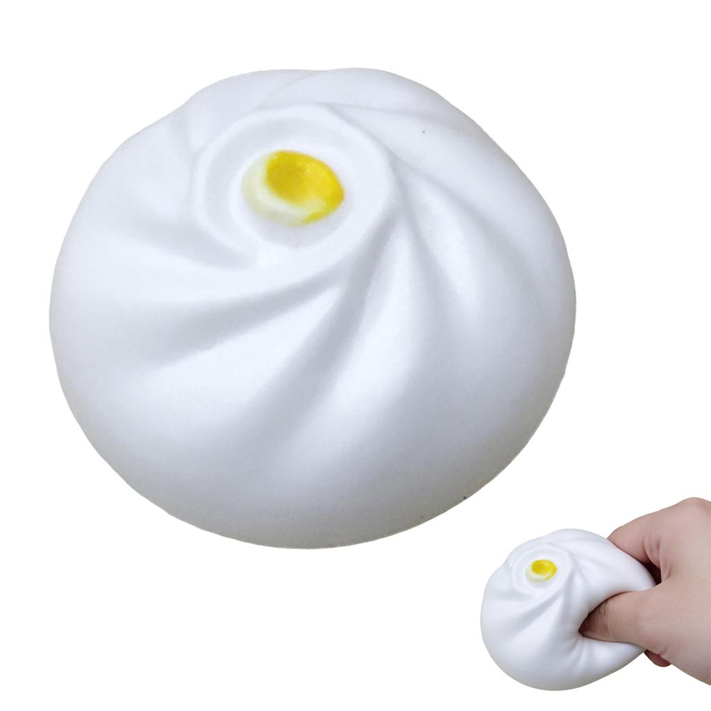 6 Cm Mini Steamed Bun Toy Soft Milk Yellow Bun Stress Toy Cute Shaped Toy For Kids & Adults Prospector