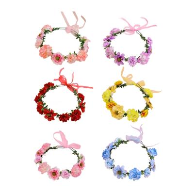 Coroas de Flores Rosetas Para Casamento Faixas de Cabeça com Flores Faixas de Cabeça Florais para Noivas Guirlandas Florais para Mulheres Coroa Guirlanda de Cabelo