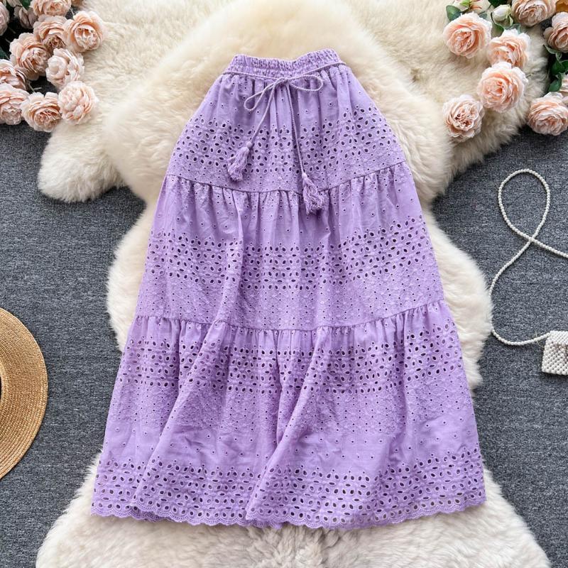 

Эта женская элегантная юбка с ажурным кружевом, вышитая крючком, с КРУЖЕВАМИ, делает образ стройнее, милой и универсальной One Size фиолетовый