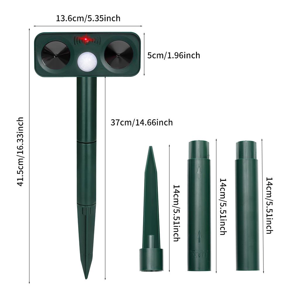 Solar Ultrasonic Animal Repeller with Infrared Sensor