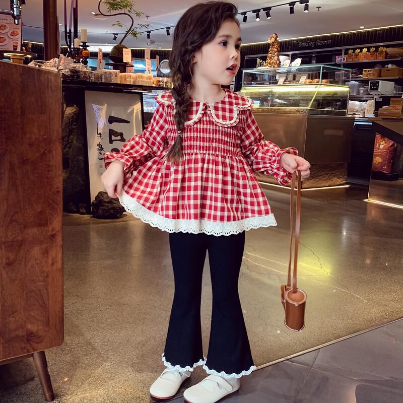 MIMIHELLO Girls  High-Waisted Flared Long Pants 160cm