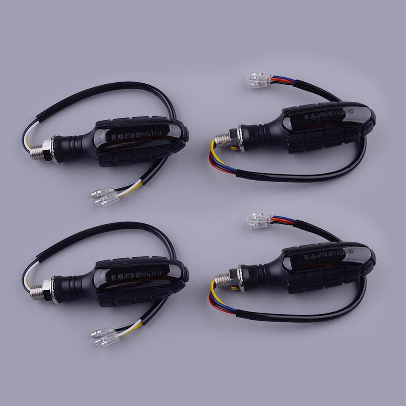 DC 12V 4pcs Motorcycle 16LED Indicator Dynamic Rear Tail Brake Lamp Turn Signal DRL Daytime Running Light