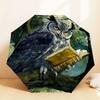Wisdom Soars: The Enchanted Owl's Journey - Umbrella with Automatic Opening, Outdoor Protection, Lightweight and Durable Travel Accessory
