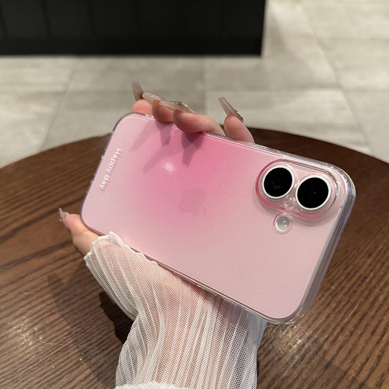Luxus Pinker Farbverlauf Transparente Handyhülle Für iPhone 16 15 14 13 12 11 Pro Max Plus Mode Klar Weich Stoßfest Bumper Abdeckung