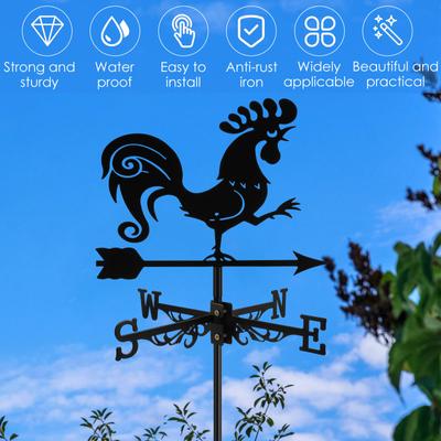 Wetterfahne aus Metall, rostfrei, Cartoon-Tiere, Meer-Rover, Windrichtungsanzeiger für Terrassendachgärten, Dekoration neu