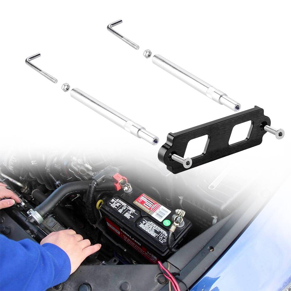 Aluminum Battery Mounting Bracket – Compatible With Honda Civic 1988-2000, CRX, S2000, Acura Integra/RSX – Black/Blue/Red