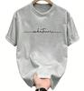 Unisexs Summer Cotton Fashionable Casual Sports Loose Plus Size Simple Letter Printed Round Neck Short Sleeved Tshirt Topmild