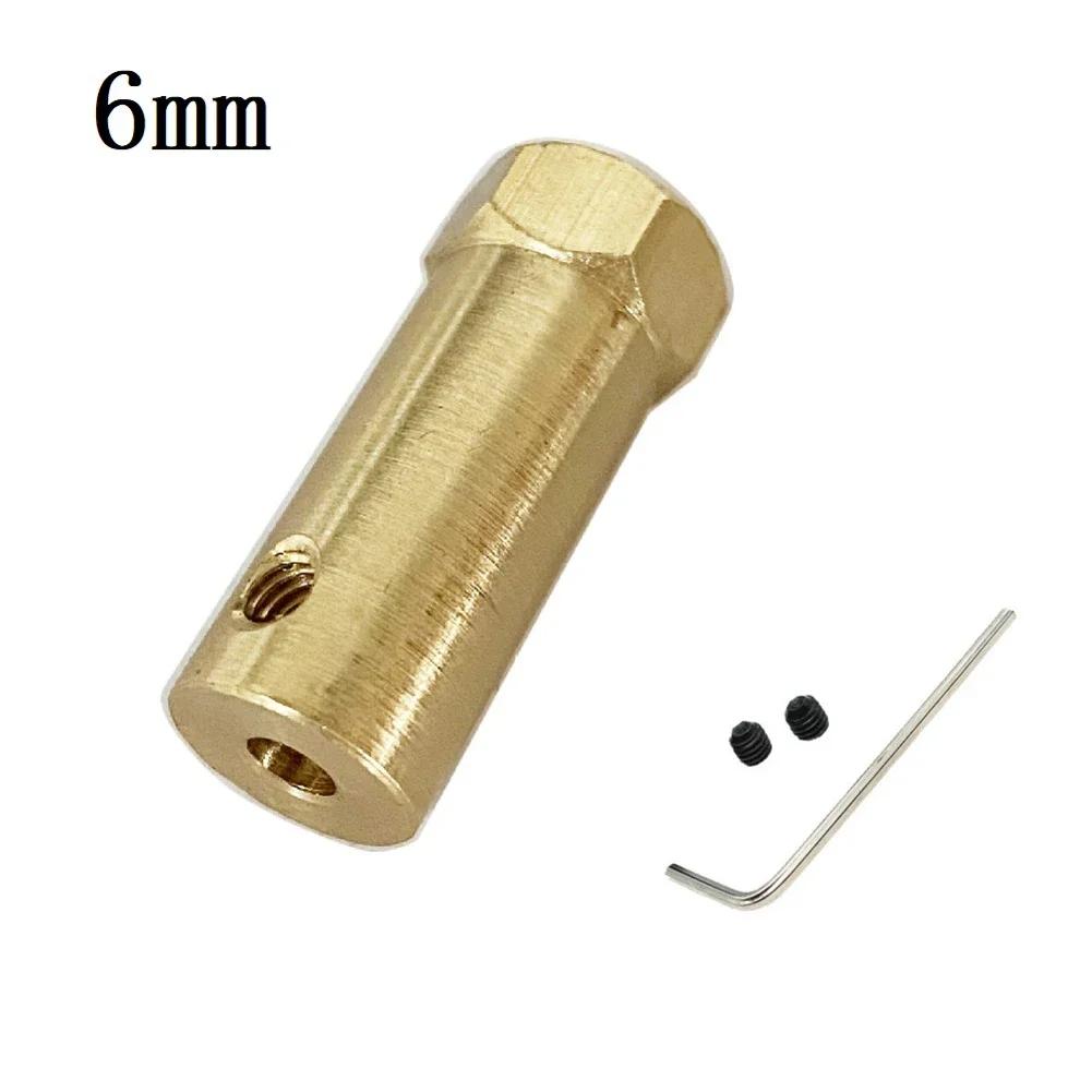 Extended Copper Hex Coupling Motor Shaft Connector Sleeve For Robot Car Extended Copper Hex Coupling Motor Shaft Connector