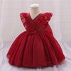 Kinder Baby Mädchen Kleidung Pailletten Großen Bogen Baby Mädchen Kleid 1. Geburtstag Party Hochzeit Kleid Für Mädchen Palast Prinzessin Kleider