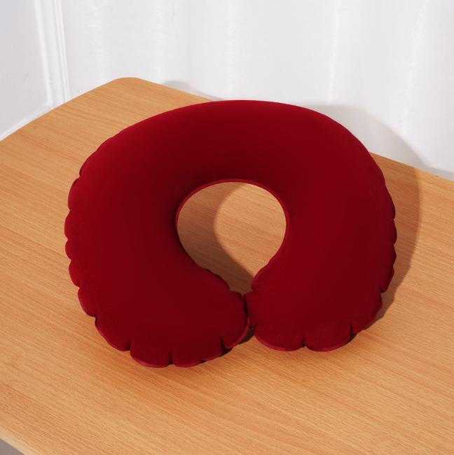 

Надувная U-образная подушка, Портативная складная подушка для шеи для путешествий, Подходит для путешествий вино красного