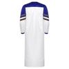 Mens Choir Robe Halloween Cosplay Theme Party Costume V Neck Embroidered Stripes Long Sleeve Clergy Gown