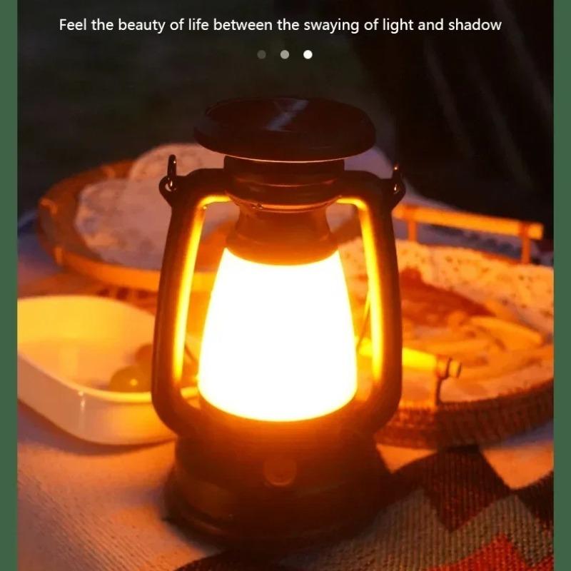 Retro Horse Kids' Handheld Charging Lantern - Safe LED Halloween/Christmas Outdoor Play & Bedroom Night Light for Home/Desk/Bar