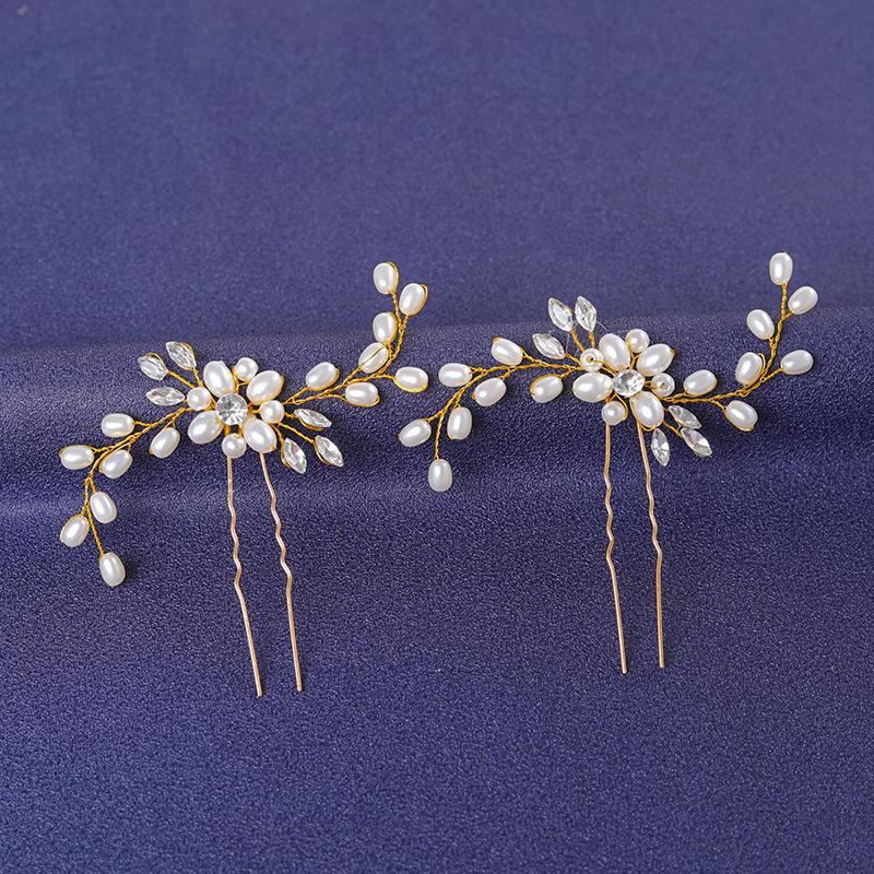 Gold Color Trendy Crystal Hair Pin For Women Party Rhinestone Hair Clip Pin Bridal Wedding Hair Accessories Jewelry Hairpin Gift