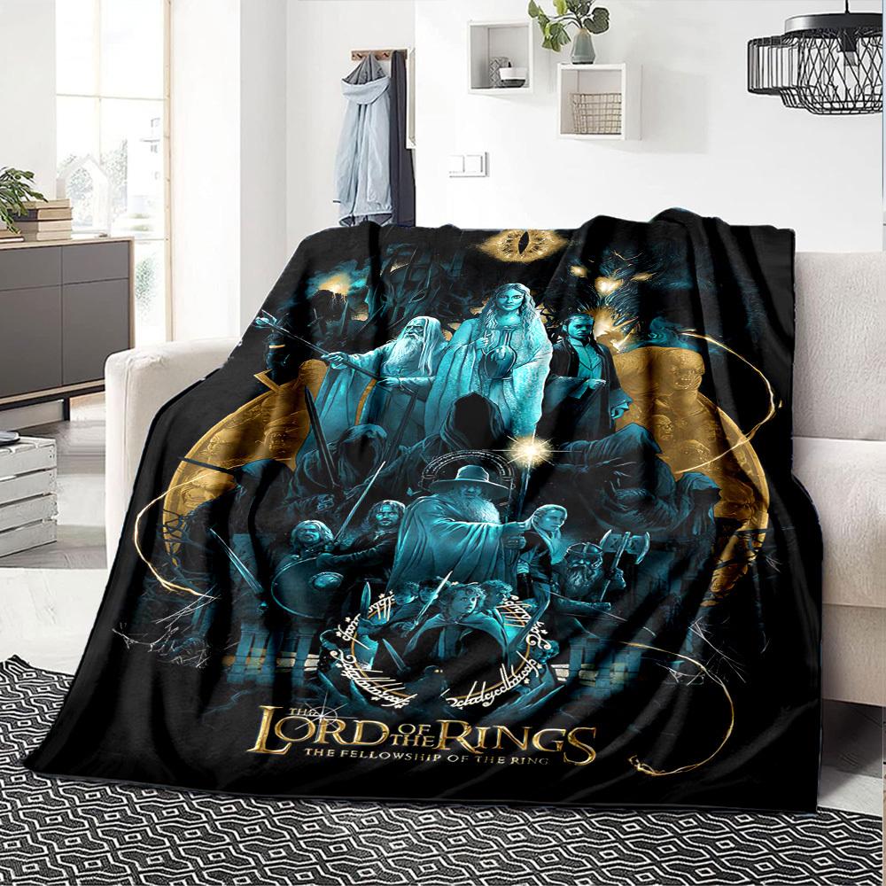 1pc Lord of the Rings Fellowship of the Ring Blanket Lightweight Flannel Throw for Sofa Bed Travel Camping Livingroom Office Couch Chair 1141KK