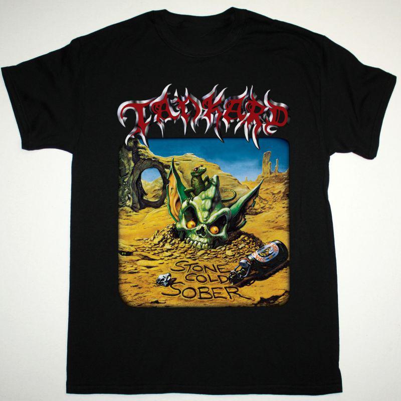 TANKARD STONE COLD SOBER Tshirt Black Cotton All Sizes VN1510 Unisex T-Shirt M