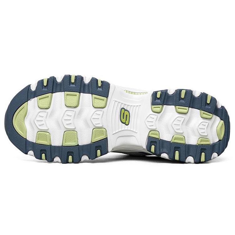 Skechers D'Lites 1.0 Casual Shoes Women's White Blue Green 13167-WNVL