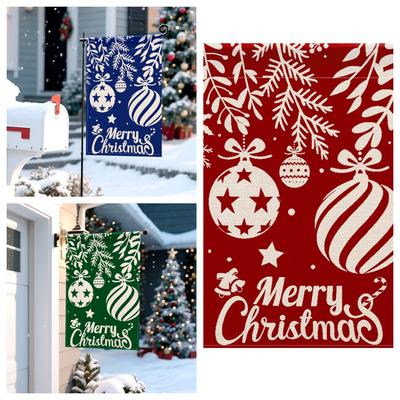 Christmas Tree WELCOMEGarden Flag 12x18 Inch Double Sided for Courtyard Outdoor Welcome Flag Decoration (Excluding Flagpole)