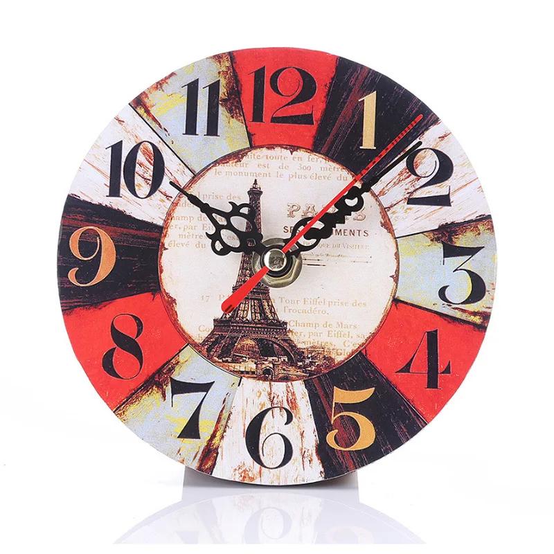 Original retro American wall clock Mute non-ticking punch-free art wall clock can be used in kitchen  bedroom coffee shop 12 cm