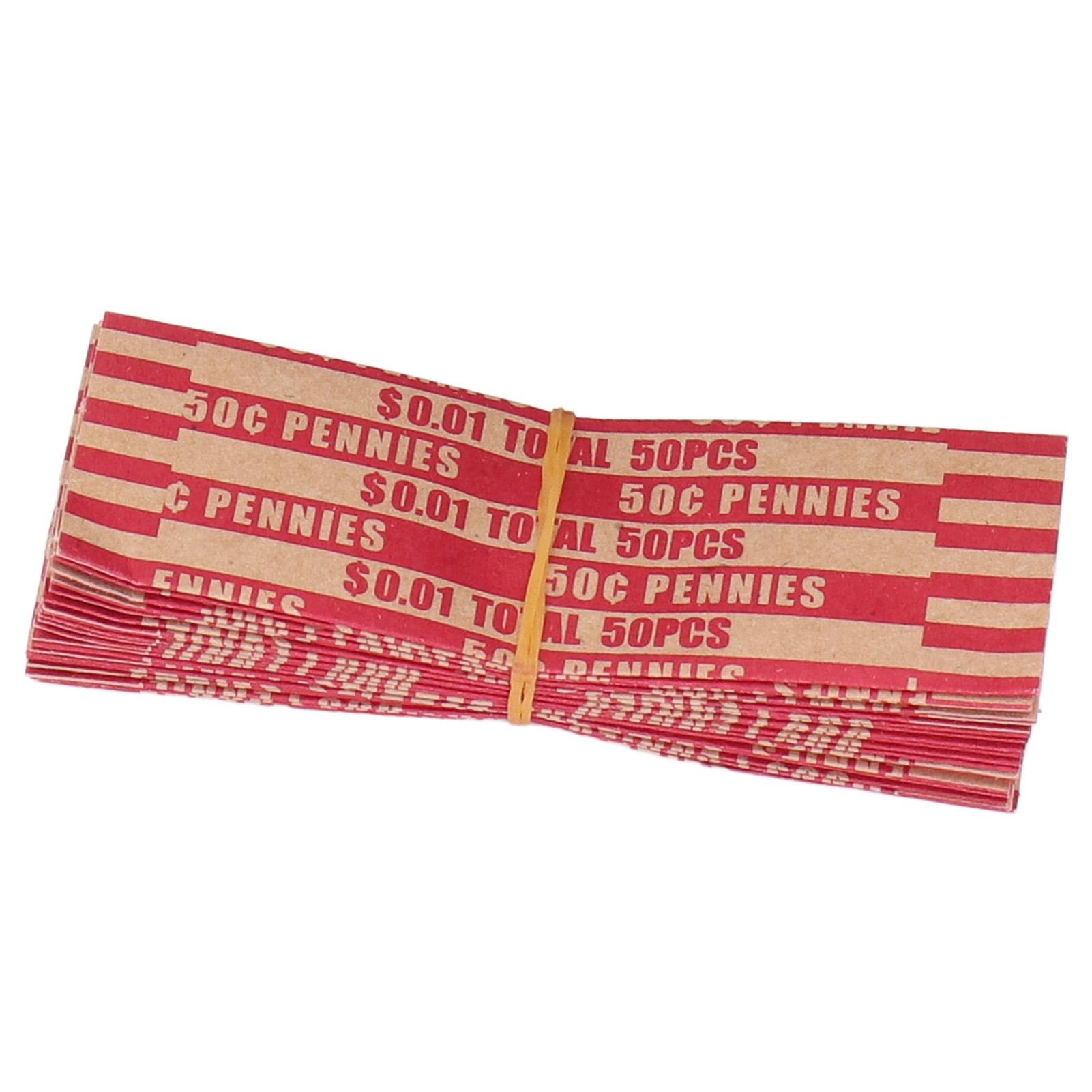 

300pcs Coin Wrapper Anti Breakage Preformed Coin Paper Tube for Manual Filling Automatic Coin Counter Machines $0.01