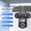 8MP Four-Lens Solar 4G Night Vision Outdoor Camera - Wireless, Remote Surveillance