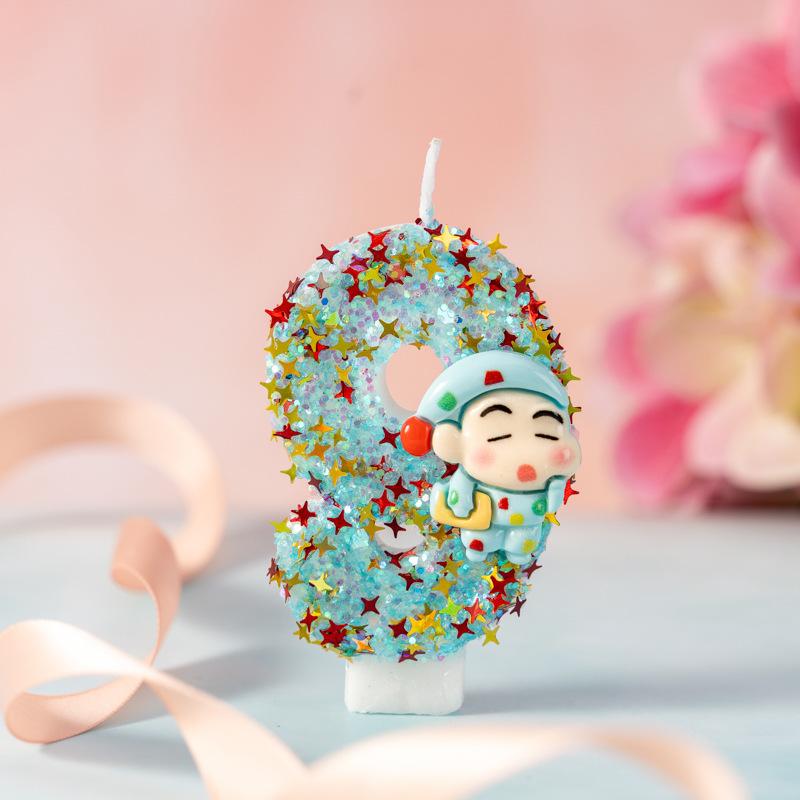 Creative Cute Little New Number Birthday Candle 0-9 Handmade Diy Children's Party Cake Decorations