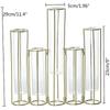 Glass Vase with Metal Stand Racks Hydroponic Test Tube Vase Set of 5,