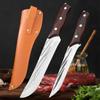 Barbecue Knife Slicing Meat Fruit Fish Filleting Utility Knife Kitchen Knives Wood Handle Forged Blade Chef Cooking Boning Knife