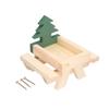 Squirrel Picnic Table Wooden Funny Squirrel Feeder with Corn Cob Holder for Outdoor