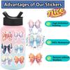 50 Cartoon INS Style Bow Stickers Guitar Notebook Suitcase DIY Waterproof Stickers