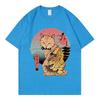 Summer New Hot Stamping Printing Short Sleeve Raglan Sleeve Japanese Anime Sushi Cat 2 Tshirt