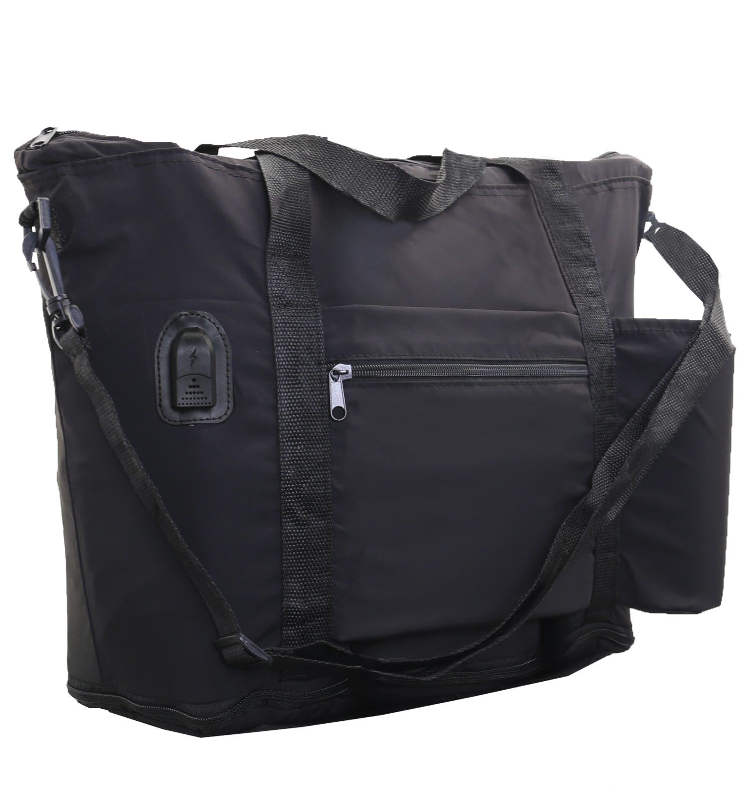 

Travel Boston Travel Large USB [MiaBorsa] Bag, Bag, Carry-on Bag, [Lightweight, Capacity, Carry-on] (With Port, Black) чёрный