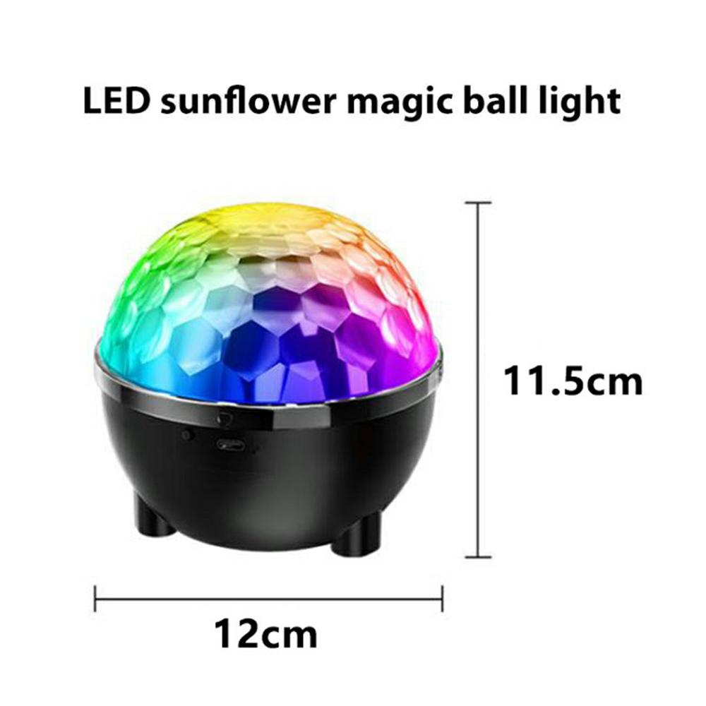 Sound Activated 6 Color Rotating Disco Magic Ball Light RGB LED Party Lamp for KTV Bar Stage