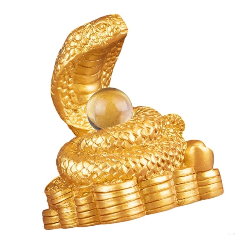 62KD Chinese Snake Years Resins Statue Snake Delicate Funny Snake Figurine Decoration