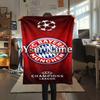 1PC Bayern Munich Fan Gear Custom Name Patterned Flannel Blanket Suitable For All Seasons For Home Decor Warmth And Comfort Gifts Holiday Present