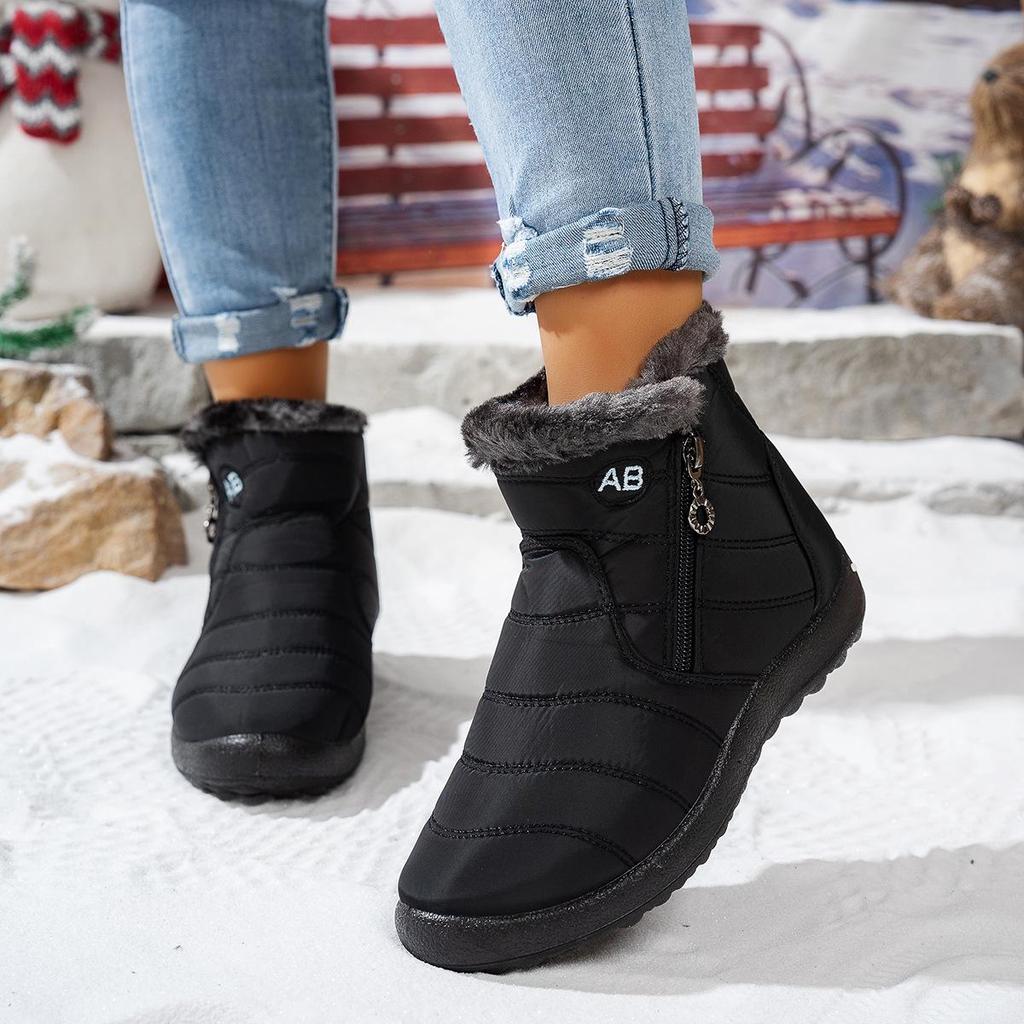 Women's Waterproof Snow Boots - Non-Slip, Warm, Plus Size 44 Outdoor Cotton Shoes